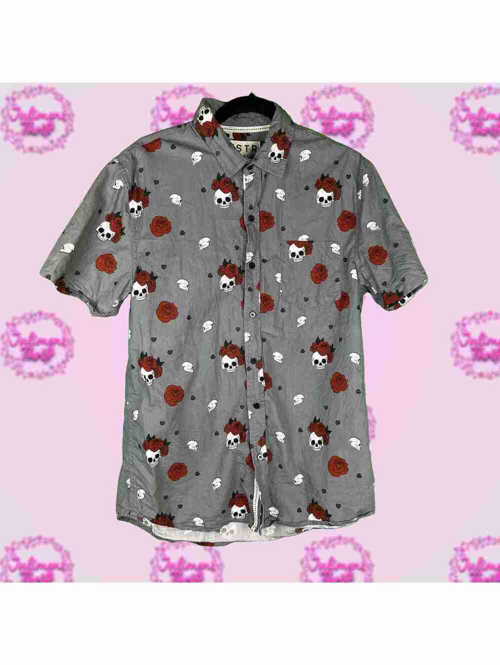 VSTRpremium Skull Button Up Shirt